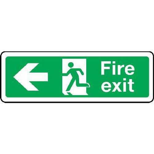 exit sign arrow directions