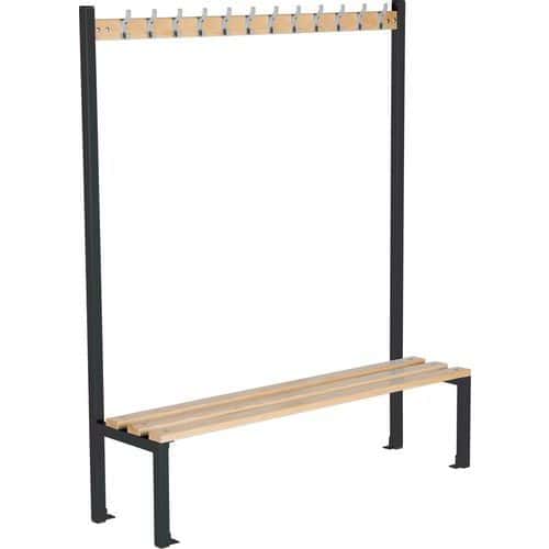 Single-sided Bench Changing Room Coat Rack - Rapid Racking