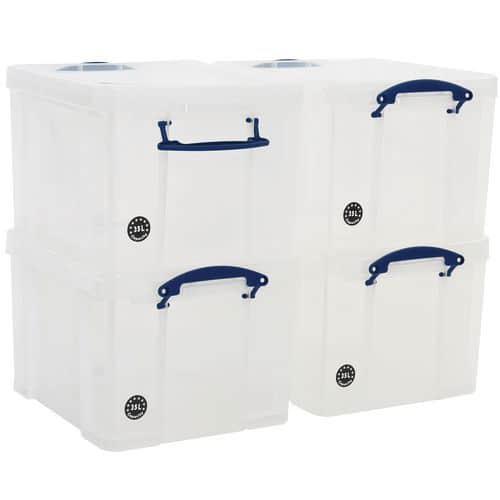 Plastic Container with Clip On Lid 35L